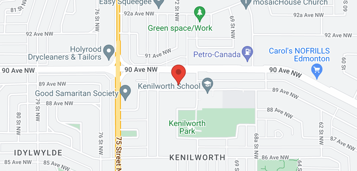 map of 7124 89 Ave NW